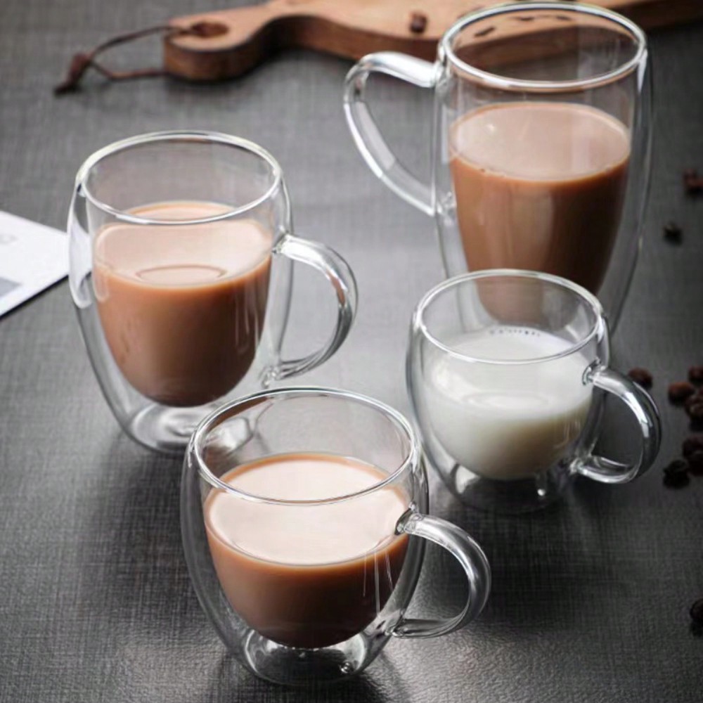 이중 벽 유리 컵 손잡이 투명 에스프레소 커피 컵, 우 - Espresso Shot Glass 리뷰 및 가격