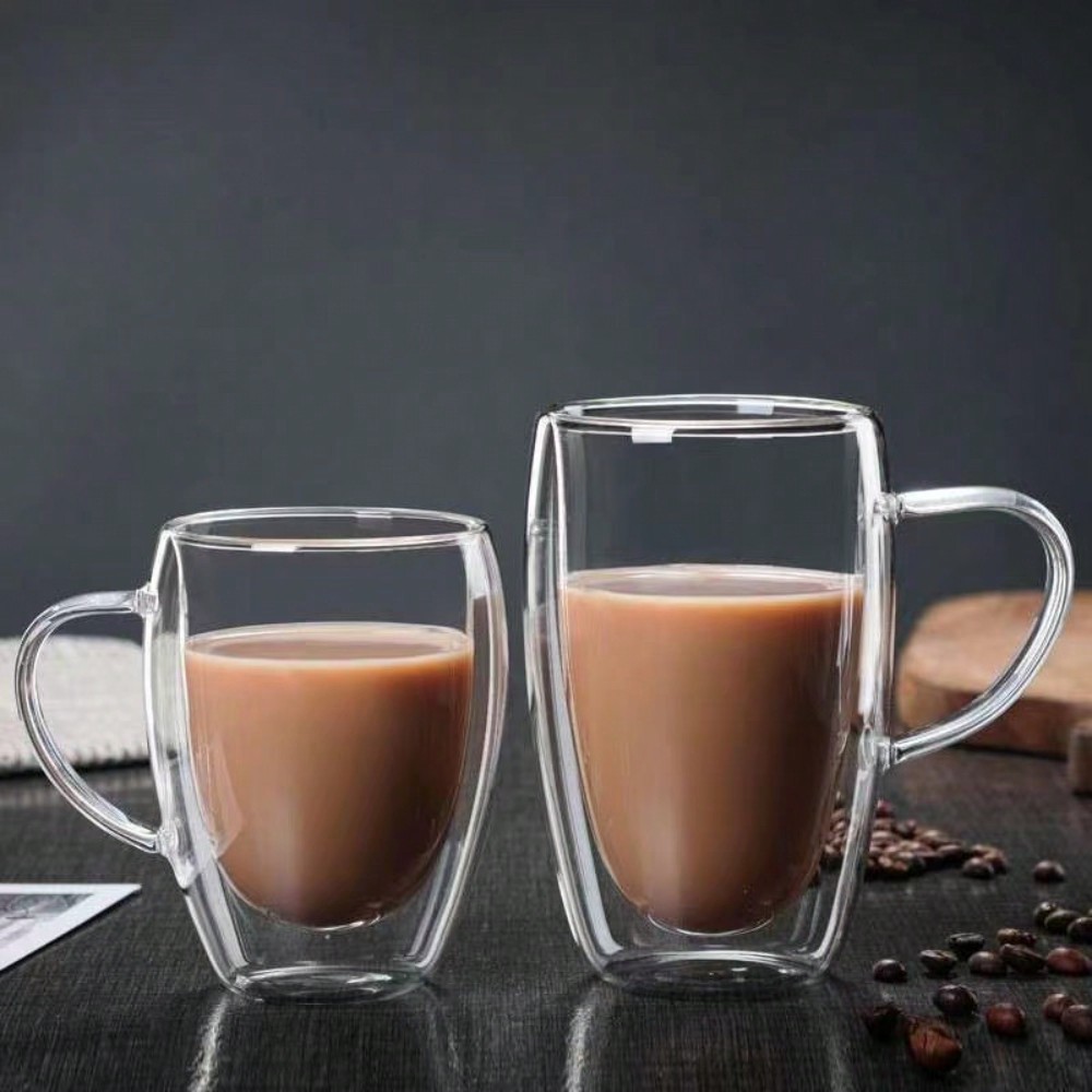 이중 벽 유리 컵 손잡이 투명 에스프레소 커피 컵, 우 - Espresso Shot Glass 리뷰 및 가격