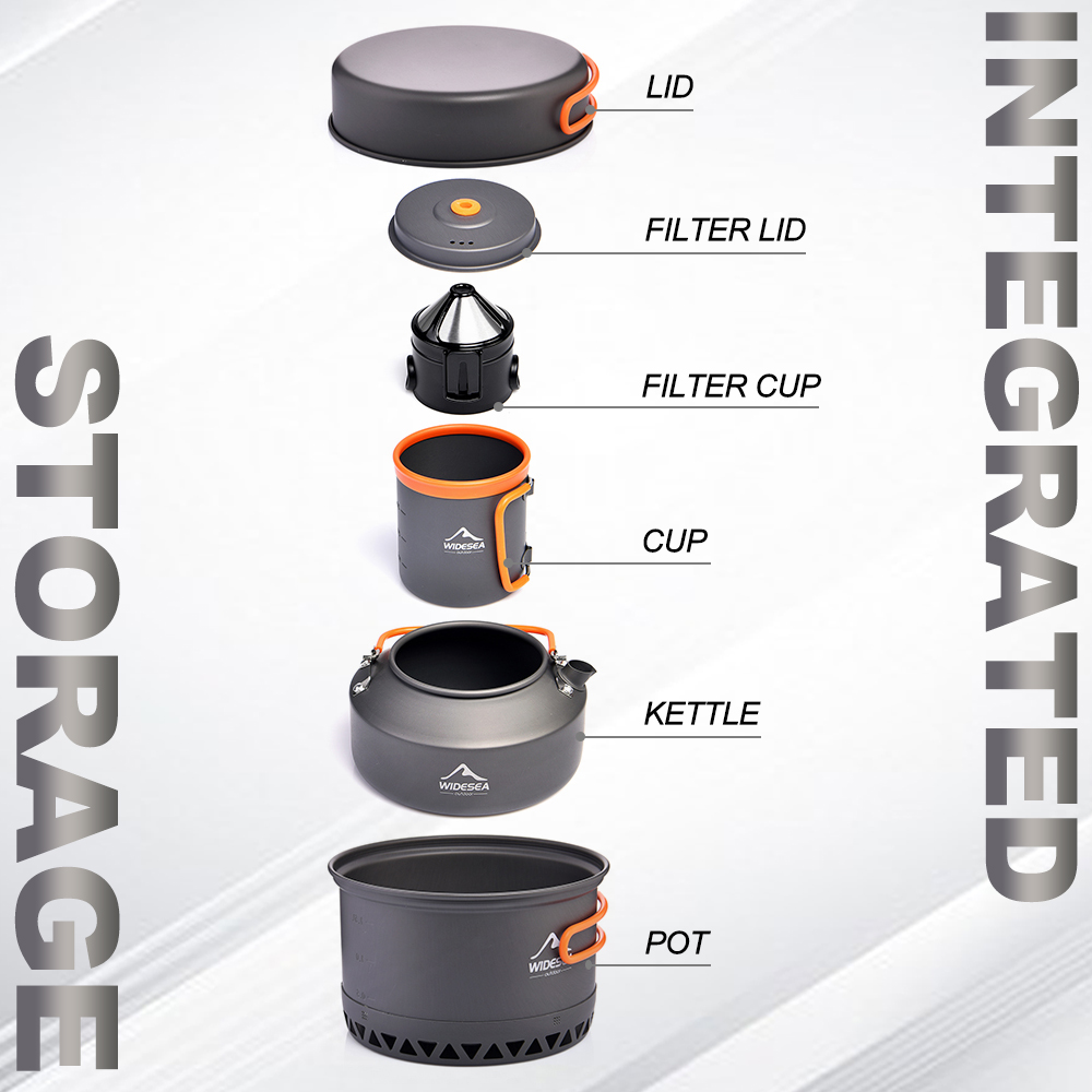 캠핑용 식기 세트, 야외용 조리 도구 세트, 냄비, 휴 - Coffee Equipment For Camping 리뷰 및 가격